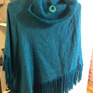 Turquoise poncho